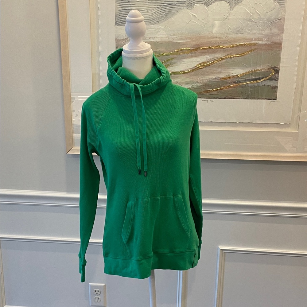 Ralph Lauren Active Green Women's Pullover Funnel Neck Yoga Spa